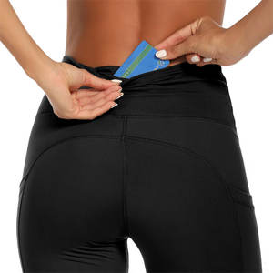 Venta al por mayor de pantalones de yoga elásticos de cintura alta para las mujeres logotipo personalizado Activewear Leggings Casual Fitness y uso del gimnasio - Product Image 4