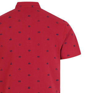 Chemises pour hommes personnalisées, douces et confortables, en coton et polyester tricoté, à manches courtes, unies, avec impression de logo, couleur personnalisée OEM - Product Image 3