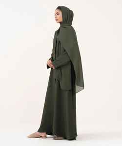 Fabricante de Abayas Loriya, Abaya Negra de Lujo para Mujer Musulmana, Abaya Abierta por Delante, Ropa Islámica - Product Image 3