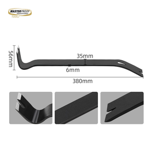 Barre <span class=keywords><strong>de</strong></span> levier plate à couple élevé avec fente intégrée pour extracteur <span class=keywords><strong>de</strong></span> clous, en acier forgé, pour le travail du bois - Product Image 2