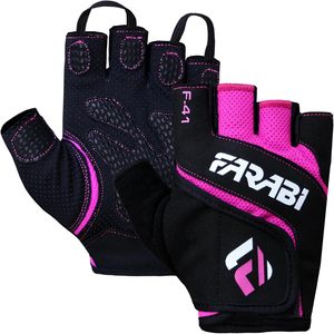 Guantes de Entrenamiento Deportivos Farabi de Verano, de Cuero, de Alta Calidad, para Levantamiento de Pesas, Ciclismo, Unisex, de Medio Dedo - Product Image 1