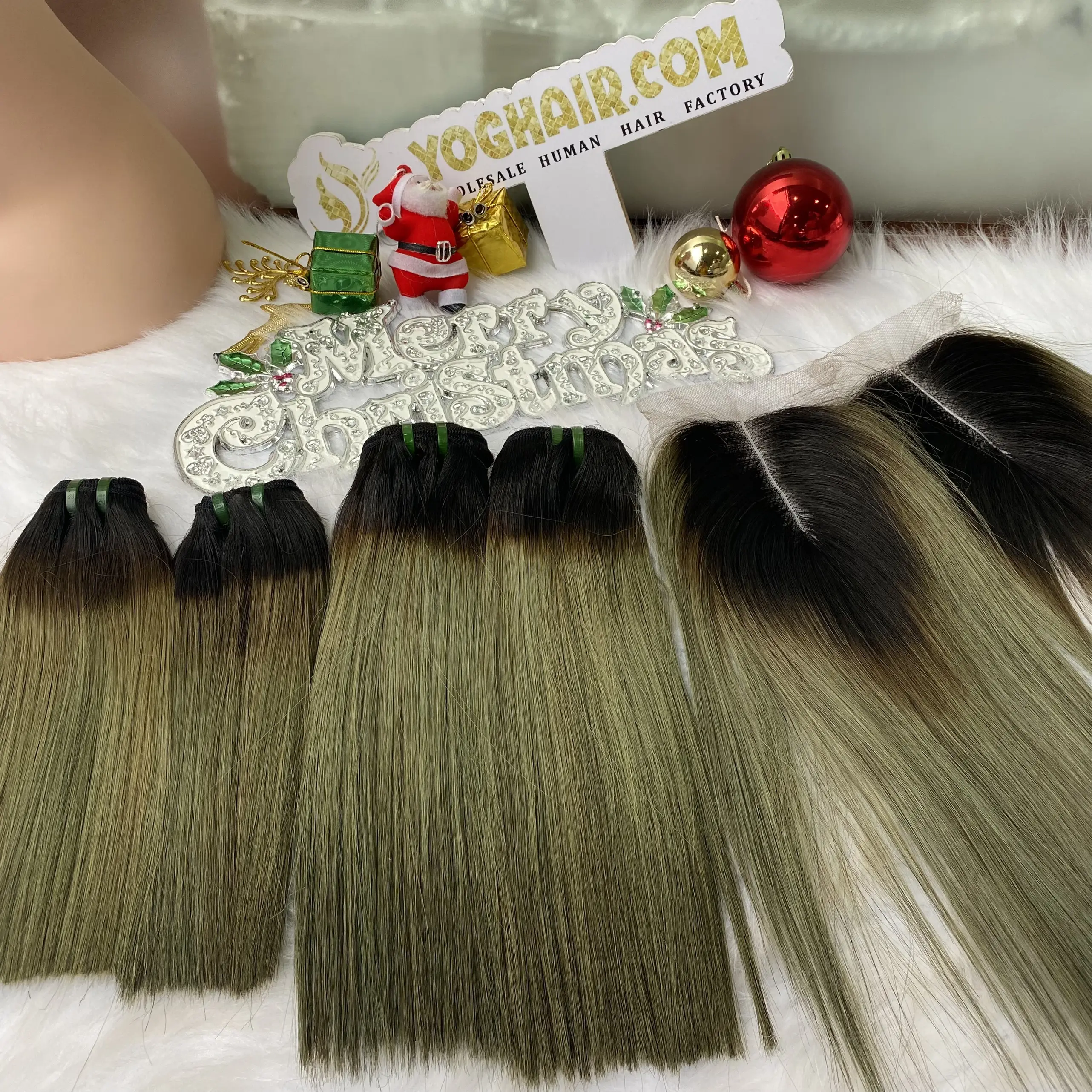 Rambut bulu Weft 100% rambut Vietnam warna biru Harga murah produk rambut favorit pengiriman cepat obral besar Natal