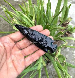 Colección de Cuchillos con Punta de Flecha de Obsidiana Negra Tallados a Mano de Primera Calidad, de 3 a 6.5 Pulgadas, Cuchillas para Rituales, Sanación y Exhibición, Juego de Decoración de Cristal - Product Image 2