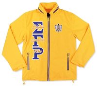 Nouvelle Arrivée Blousons Bomber en Satin avec Broderies Chenille et Poches Zippées Matelassées de la Sororité Sigma Gamma Rho Divine Nine