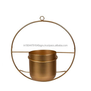Hot Sale Metal Gold <b>Wall</b> Planter for Living Room Balcony Patio Garden - Product Image 1