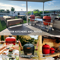 SEB KAMADO 21 Zoll Zypern Spießbräter Holzkohlegrill Kamado Keramik BBQ-Grill Parrilla BBQ-Ofen Einbaugerät