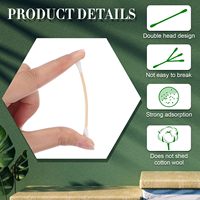 100 pièces de cotons-tiges écologiques à double tête en bois pour le nettoyage du nez et des oreilles, outils de maquillage pour femmes, bâtonnets de coton
