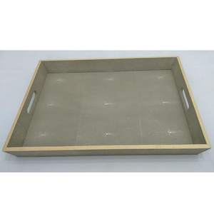 ถาดเรซิ่นลายหนังแกะเทียม ยี่ห้อ DAPHOCO รุ่น 013 ขอบวีเนียร์ ดีไซน์แบบเทมเปอร์ ถาดเสิร์ฟซ้อนกันได้ สำหรับวันวาเลนไทน์ - Product Image 1