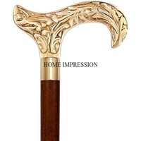 Bâtons de marche en bois de qualité supérieure avec poignée de designer unique, parfaits pour les accessoires de randonnée et de camping d'Inde