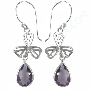 Pendientes de Plata 925 con Amatista, Joyería Elegante para Mujer, Accesorio de Moda - Product Image 2