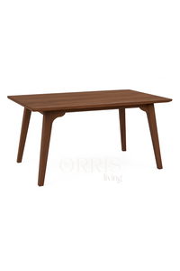 Table à manger en bois, pieds angulaires élégants, finition naturelle lisse, construction robuste, élégance artisanale intemporelle, mobilier moderne pour la maison - Product Image 3