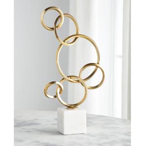 Attractive Metal Sculpture Antique Gold Finishing Aluminium Knot Sculpture for <b>Table</b> Top Centerpiece Decorative Sculpture - Product Image 2
