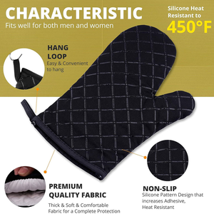 Meilleur produit le plus récent Gants de cuisine en coton matelassé résistant à la chaleur Maniques pour la cuisson et la grillade PAR KARIMANS INDUSTRY - Product Image 6