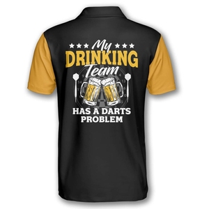 Maillot sublimé personnalisé de joueur de fléchettes professionnel avec tissu à séchage rapide évacuant l'humidité pour l'entraînement au jeu et les allumettes - Product Image 6