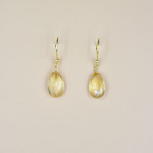 Magnifique Vintage Naturel Citrine Gemstone Drop Dangle Boucles D'oreilles En Argent Sterling Lunette Bijoux Fabriqué BIJOUX FABRICANT - Product Image 2