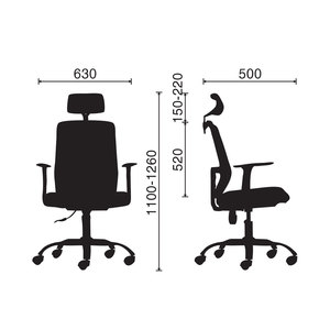 Silla de Oficina Ergonómica HOM1056-01 con Base Giratoria, Altura Ajustable, Diseño Contemporáneo para Talleres, Material de Espuma y Tela - Product Image 2