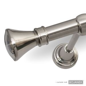 BOJANEK Single Curtain Rod 25 mm Carbon Steel Traditional Different Lengths Different Finials Colors Easy Customization - Product Image 5