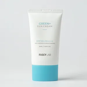 Crème solaire UV coréenne pour le visage vert + végétalien moins irritant et hydratant soin des pores à base de plantes SPF 50 + 50ml écran solaire d'été