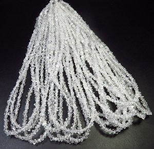 Perles de Quartz de diamant Herkimer naturel de haute qualité 4.5-5mm pierres précieuses en vrac claires perles de pépite de gemmes à Double pointe - Product Image 2