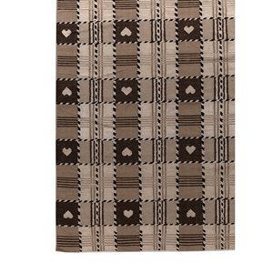 Classic Alhambra Beige <b>Brown</b> Flat Weaves <b>Wool</b> Rug Handmade Rectangle Striped Design for Home Living Bedroom-Model ADWL-13301 - Product Image 4