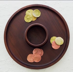 Bandeja de Madera de Primera Calidad con Diseño de Rayas de Resina, Plato Rústico de Madera para Aperitivos y Charcutería al Mejor Precio - Product Image 3