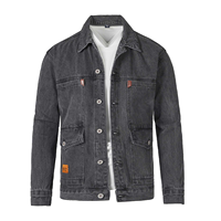 Vente flash - Vestes en jean pour homme de qualité supérieure, coupe ajustée, col rabattu, surdimensionnées, respirantes, écologiques, décontractées et élégantes, lavées