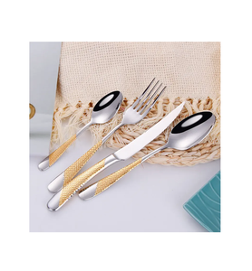 ชุดช้อนส้อมสแตนเลสมีด้ามจับรูปใบไม้เป็นมิตรกับสิ่งแวดล้อมชุดเครื่องใช้บนโต๊ะอาหารทำจากเหล็กมิเรอร์เป็นมิตรกับสิ่งแวดล้อมสำหรับงานแต่งงานและโรงแรม - Product Image 4