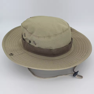 Chapeau de pêcheur imperméable avec logo personnalisé, large bord, réglable, avec cordons, protection solaire, couleur unie - Product Image 3
