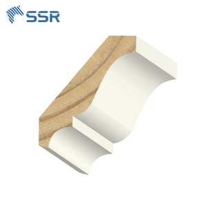 SSR Premium Pine Wood Crown Moulding Primed Board for <b>Ceiling</b> Interior Solid Wood MDF Primed Decorative Trim OEM ODM Supply - Product Image 1