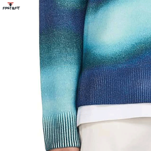 Pull à col rond imprimé sur le devant personnalisable à la vente chaude, tricot anti-rides, séchage rapide, pull en laine/cachemire pour homme - Product Image 6