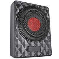Vente en gros d'usine, subwoofer de voiture de 10 pouces, 150 W RMS, 90 dB SPL max, 4 ohms, amplificateur de puissance élevée 12 V, nouvelle conception ultra-mince