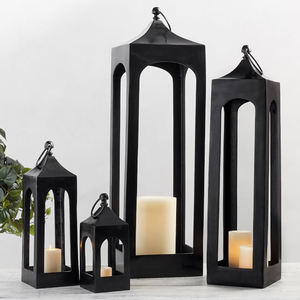 Top Venta de diseño de lujo de hierro antiguo de cristal de mesa hecho a mano de alta calidad vela linterna tarifa al por mayor para el hogar del hotel - Product Image 4