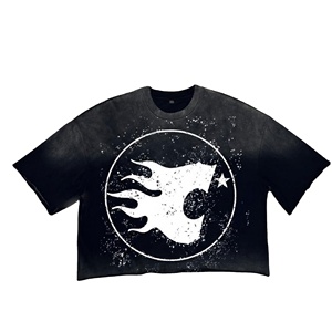 High Quality Vintage T-<b>shirt</b> Custom Digital Printing <b>100</b>% Cotton/<b>100</b>% <b>Polyester</b> Solid Short Sleeve Distressed Bottom Premium - Product Image 1