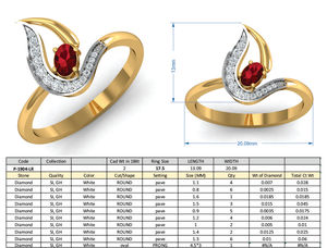 Bague en laiton plaqué or 18 carats avec grenat et zircon, forme feuille bohème, vente en gros pour femmes - Product Image 4