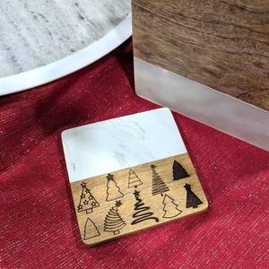 Juego de posavasos de resina botánica de alta calidad, almohadillas transparentes para bebidas epoxi con hojas reales para decoración ecológica y posavasos de piedra - Product Image 3