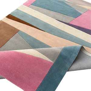 Tapis en laine colorés faits à la main pour salon, chambre et maisons modernes - Product Image 1