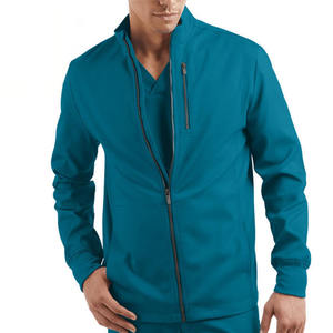 Derniers ensembles d'uniformes de gommage doux pour soins infirmiers personnalisés vestes uniformes médicaux pour hommes vente en gros uniformes de médecin d'hôpital veste pour hommes - Product Image 1