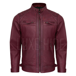 2025 vente en gros de haute qualité personnalisé mode élégant moto veste hommes en cuir course moto veste - Product Image 1