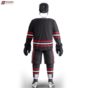 Combinaison de hockey unisexe rose de haute qualité, vêtements de sport personnalisés, logo brodé OEM, vêtements de hockey sur glace personnalisés - Product Image 5