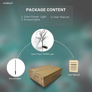 HOMEHOP – lampes solaires LED en forme de fleur, imperméables, décoratives, avec 20 LED, pour jardin, terrasse, balcon et décoration de la maison - Product Image 5