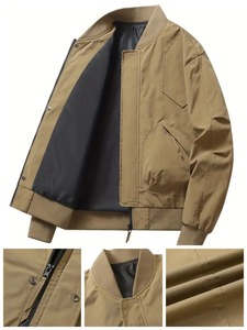 Chaqueta Universitaria Personalizada con Logotipo, Chaqueta Universitaria Bordada de Alta Calidad, Chaqueta Universitaria Personalizada con Letras, Chaqueta Universitaria Lisa de Invierno para Hombre - Product Image 3