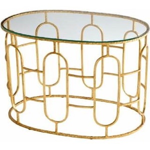 Mesa Auxiliar y de Consola de Aluminio Fundido con Diseño Perforado, Color Plateado Brillante, Diseño Lujoso Hecho a Mano y Fabricado en Madera - Product Image 2