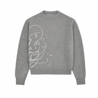 Pull personnalisé FNJIA avec logo pour homme, pull d'hiver, motif design, tricot en coton, manches longues, col rond, pull tricoté sur mesure