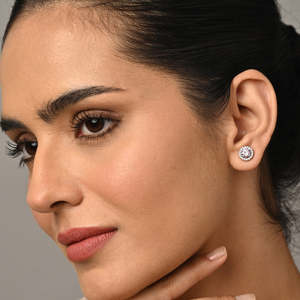 Modernos Pendientes de Plata con Diamante Solitario Rosa, Oro Rosa de 18K, en Forma de Corazón, Diamante, Esmeralda, Perla, Regalo de Boda o Compromiso - Product Image 3