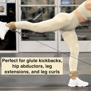 Customized Neoprene Padded Weight Workout Support Gym Adjustable Ankle Cuffs Fitness Ankle Straps - Product Image 3