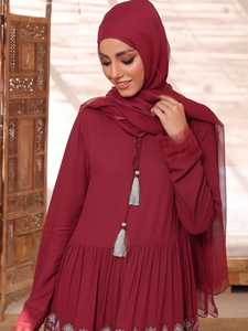 Vestido Abaya para mujer Tasa de venta completa Buena calidad Mujeres Abaya Oriente Medio Abaya Vestido de mujer Tarifa al por mayor personalizada - Product Image 5