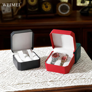 Reloj Mecánico WEIMEI de Alta Gama, Estilo Europeo, Octagonal, de Doble Posición, con Correa de Cuero PU, Caja de Almacenamiento para Regalo - Product Image 6