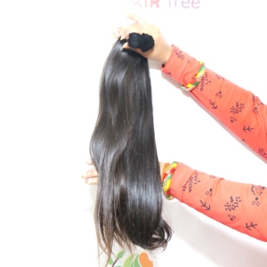 Produit en ligne vente en gros prix d'usine brut vierge machine double trame aspect naturel paquet droit génie trame cheveux humains - Product Image 6