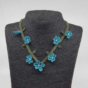 Emine Kolye Mavi İğne Oyası Moda Mavi Kolye con İğne Oyası - Product Image 1