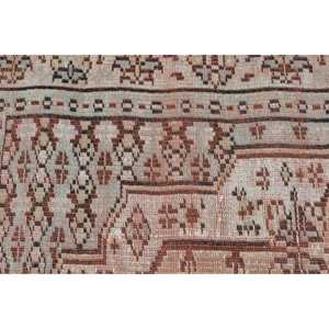 Tapis turc vintage 1,6x3,1 pi (50x95 cm), tapis floral brun - Product Image 5